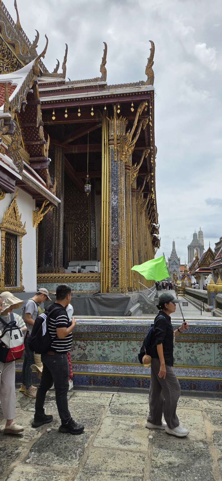 Gold-trimmed temple architecture inside the Grand Palace